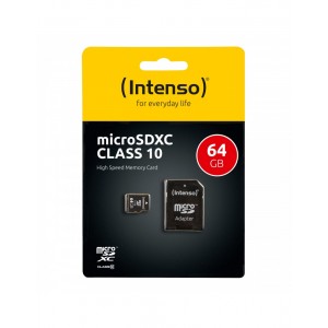 INTENSO microSDXC CLASS 10 64GB + ADAPTOR